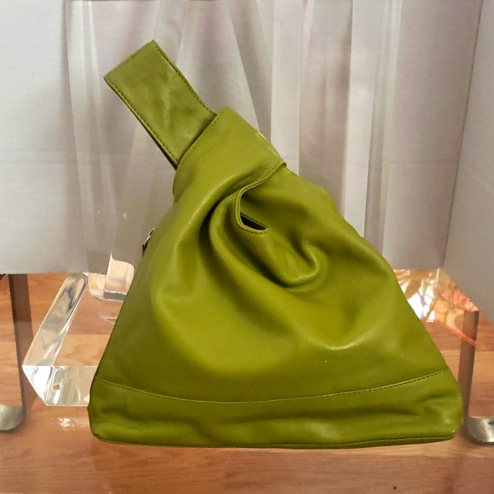 lli new york lime green small handbag/wrist.This cutie is new without tags.